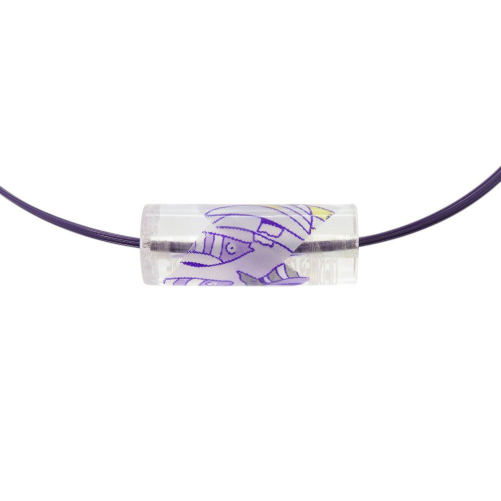 Excellent condition Hermes Lisine purple choker with fish design 0014HERMES - Picture 3 of 7